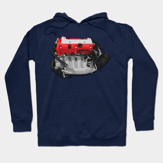 K20 Engine Hoodie by ArtyMotive